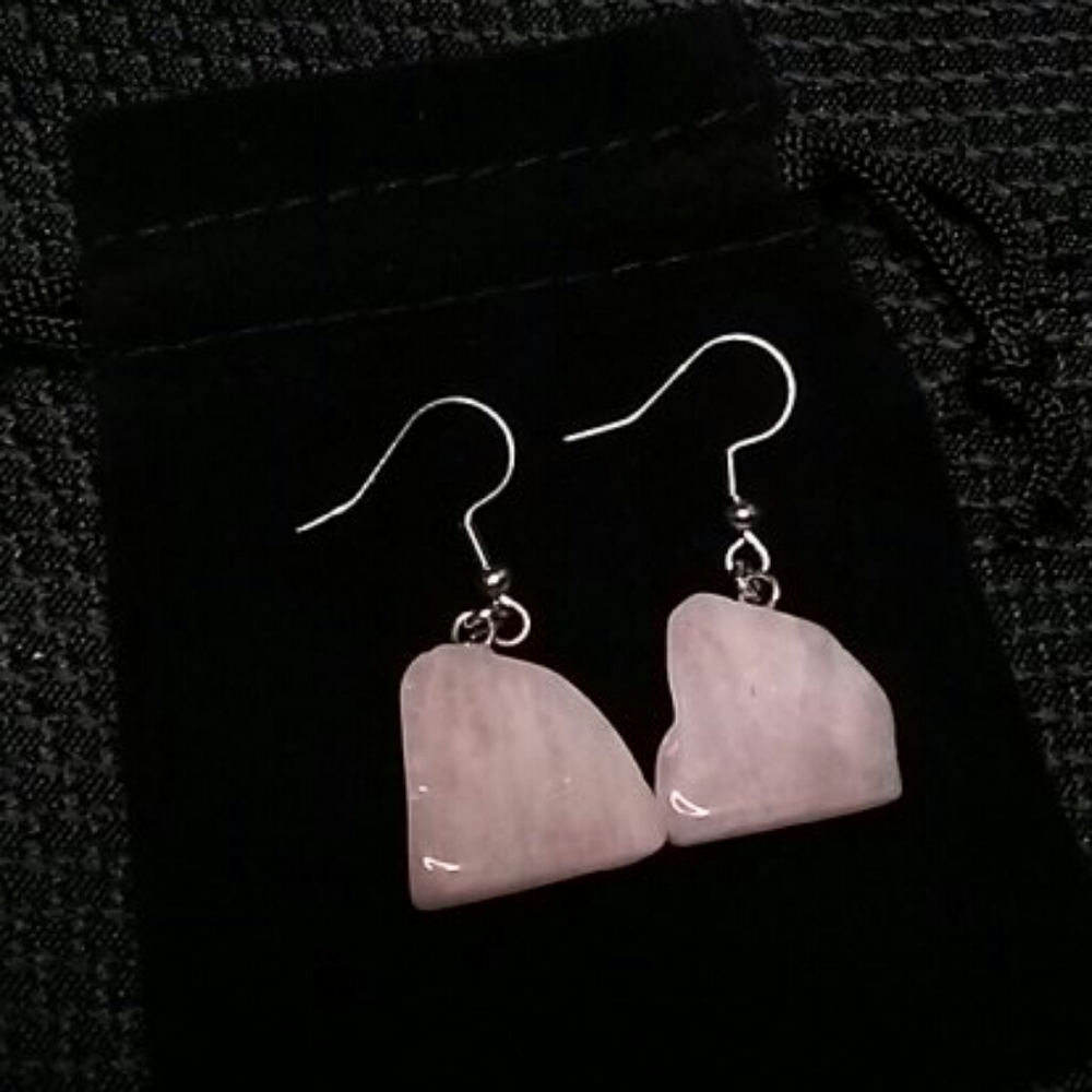 5/$25 Rose Quartz Earrings - Picture 4 of 6